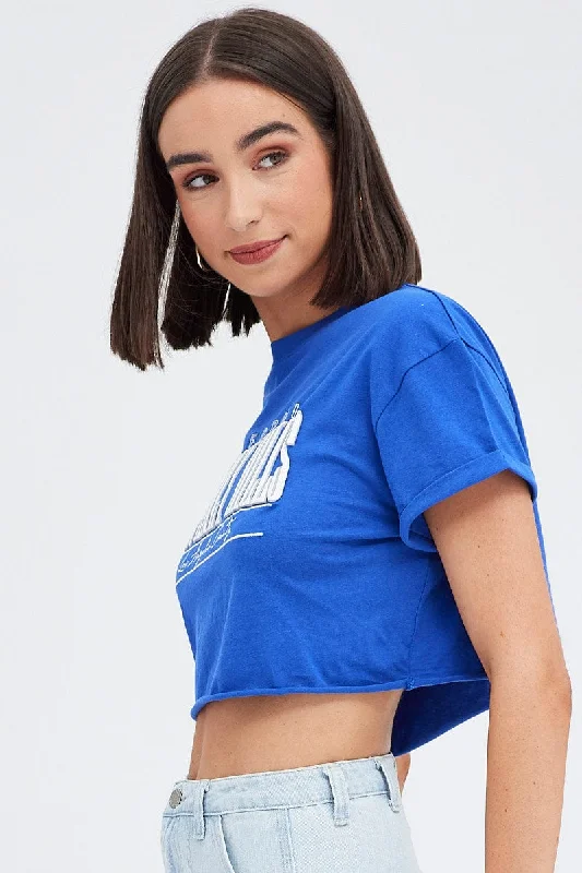 Blue Graphic Tee Short Sleeve