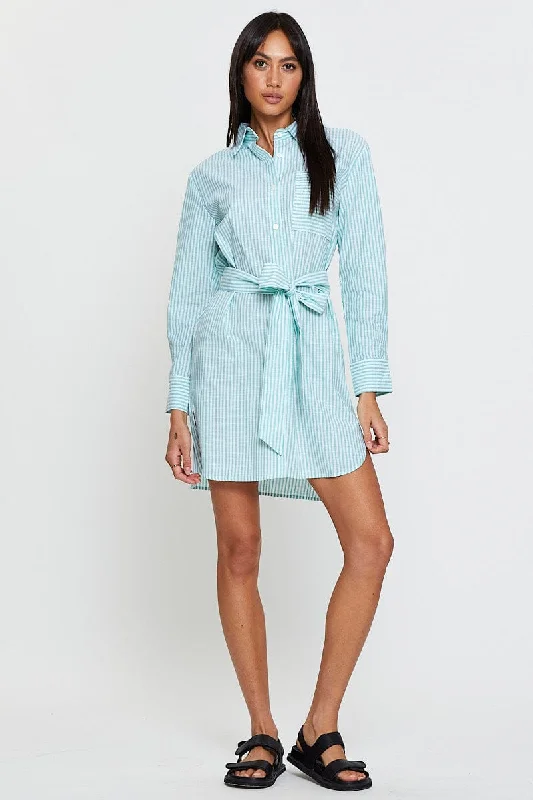 Stripe Oversized Shirts Long Sleeve