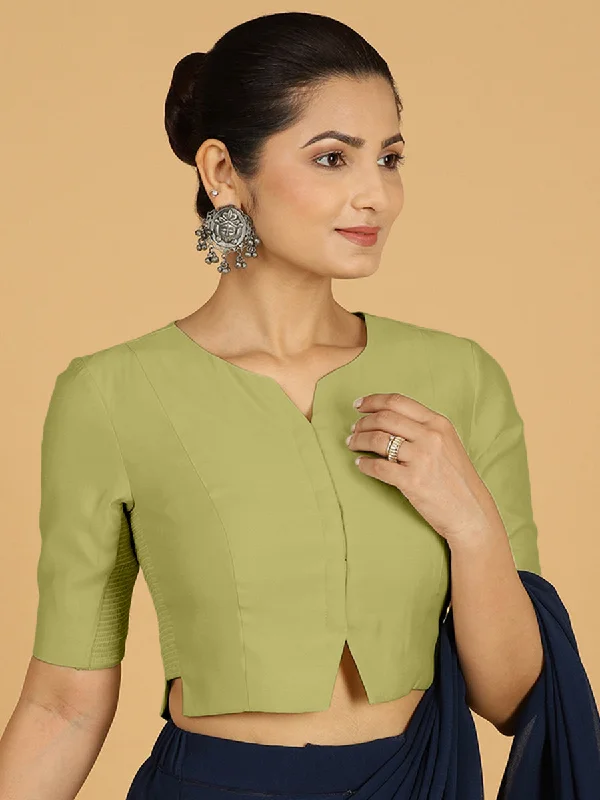 Rekha x Rozaana | Long Saree Blouse in Pista Green