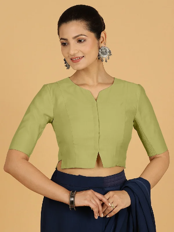 Rekha x Rozaana | Long Saree Blouse in Pista Green