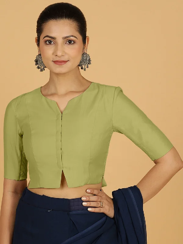 Rekha x Rozaana | Long Saree Blouse in Pista Green