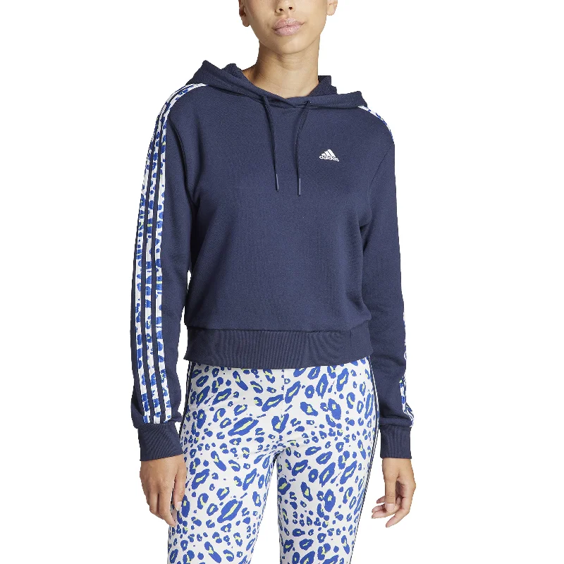 Women's Adidas Essentials 3-Stripes Animal Print Relaxed Hoodie