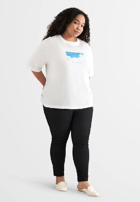 Gratitude Short Sleeve Single Jersey Graphic Tee - White Sky