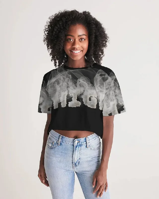 Smoking the highest Women's Lounge Cropped Tee