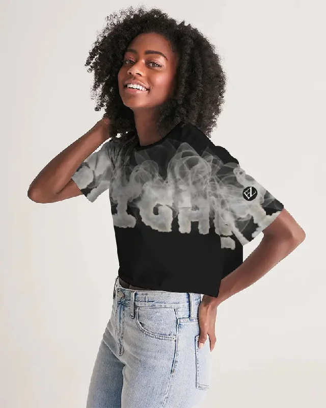 Smoking the highest Women's Lounge Cropped Tee