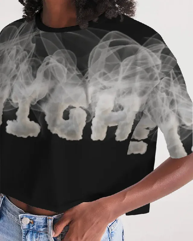 Smoking the highest Women's Lounge Cropped Tee