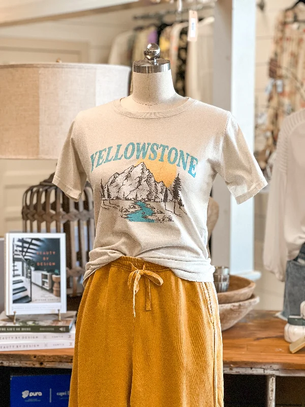 YELLOWSTONE MOUNTAIN TEE, BONE