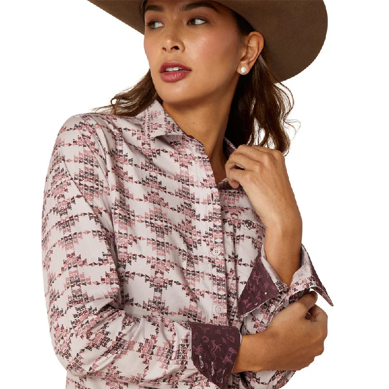 10047237 Ariat Women's Long Sleeve Kirby Stretch Shirt - Starlight Print