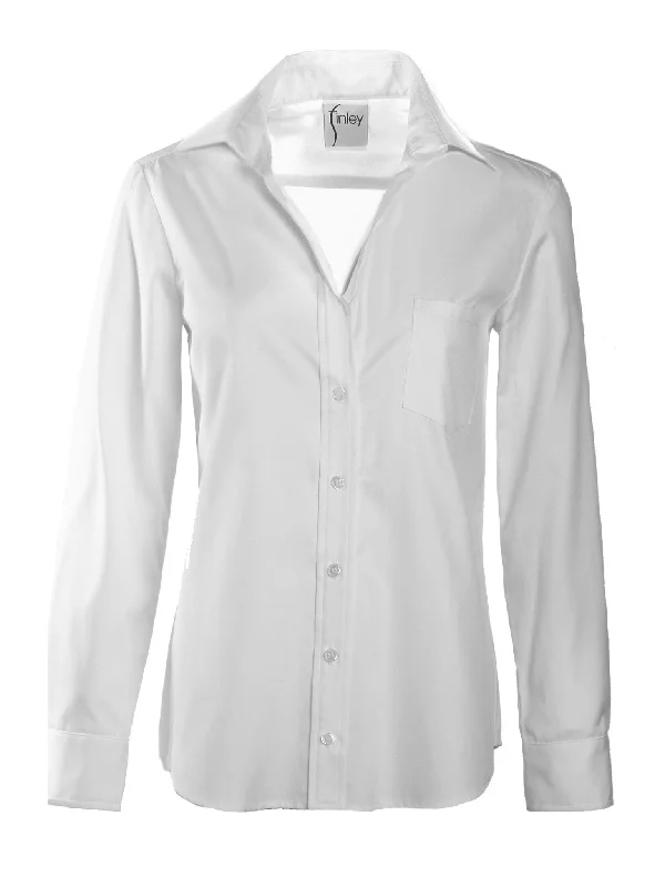 Alex Silky Poplin White Blouse