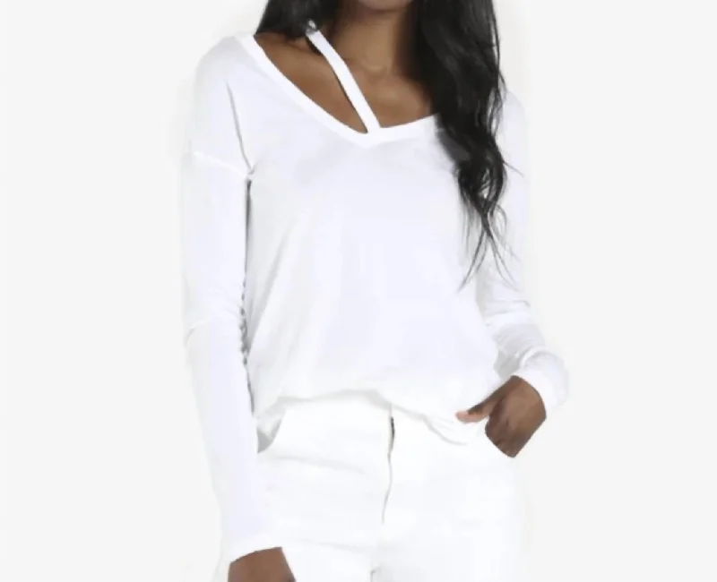 Boot Long Sleeve Top In White