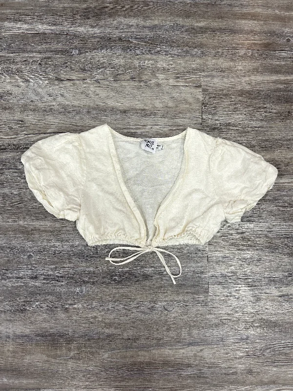 Cream Top Short Sleeve Cmc, Size 2