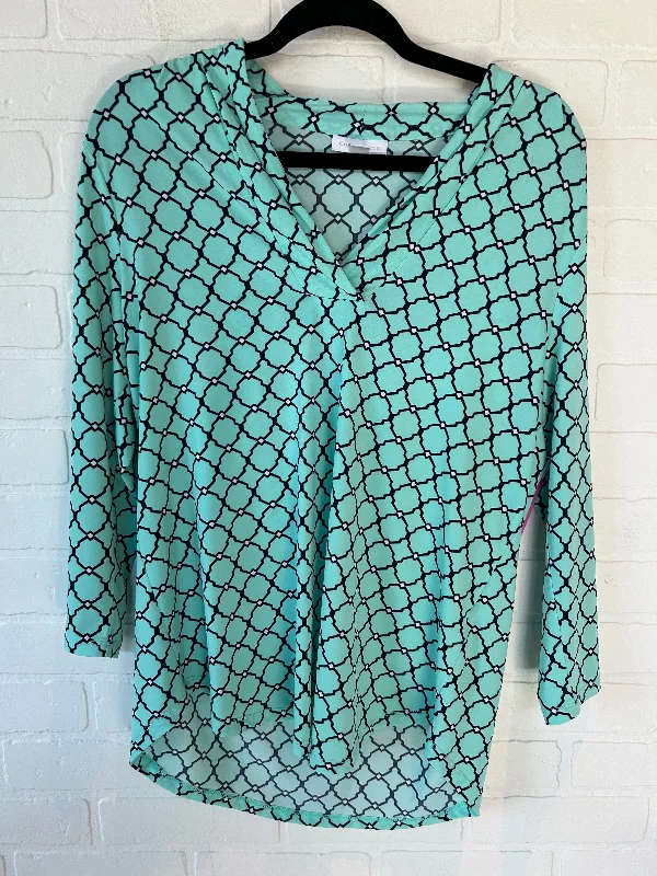 Green Blouse Long Sleeve Charter Club, Size M