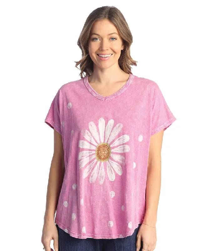 Happy Days Mineral Washed 100% Cotton Slub Short-Sleeve Top