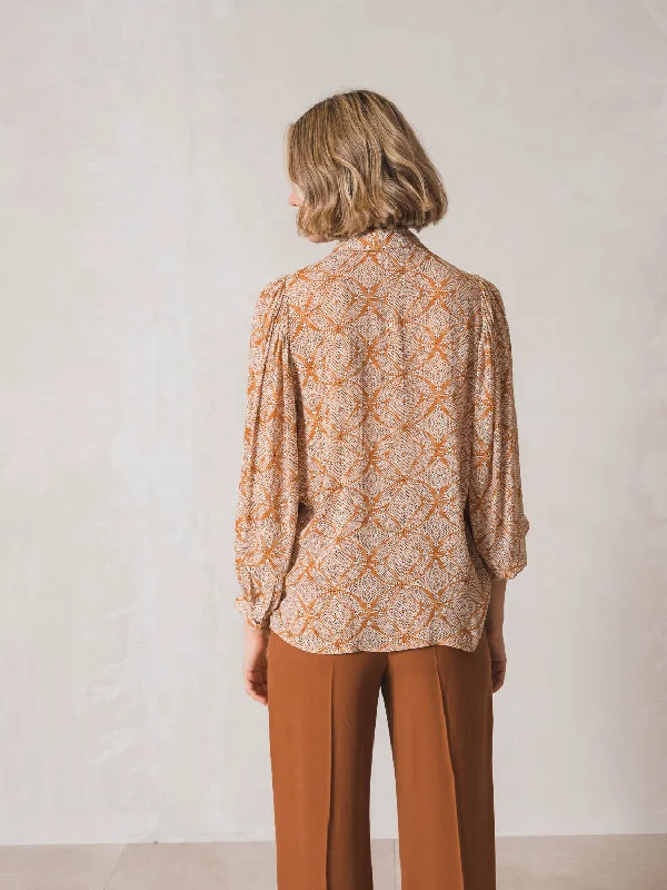 Indi & Cold Print Collared Blouse