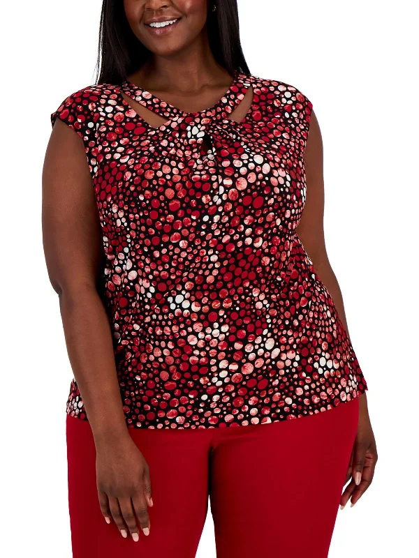 Plus Size 3X / crimson/cream multi