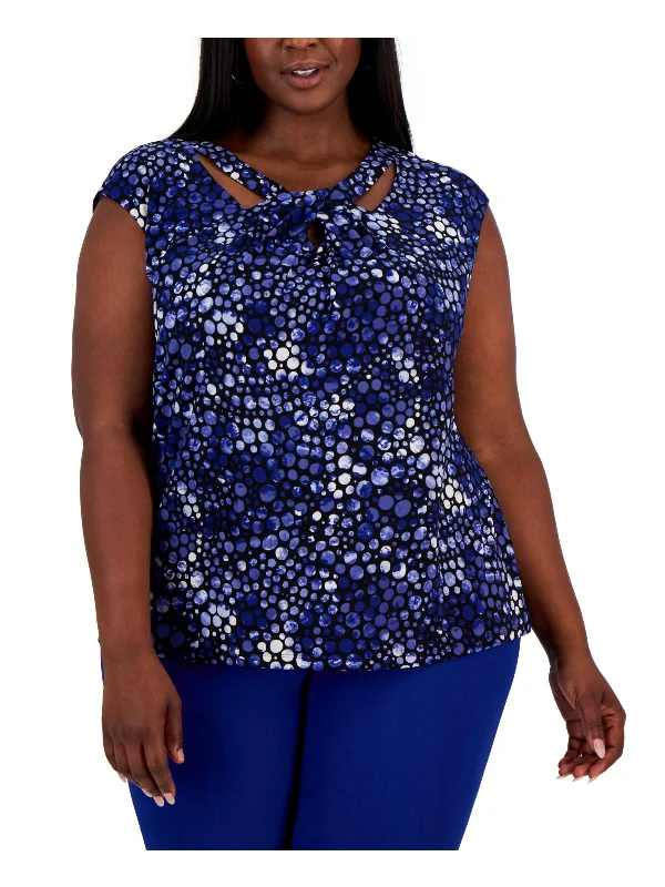 Plus Size 3X / royal blue/white multi