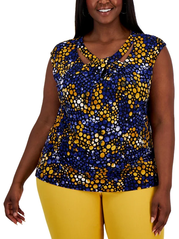 Plus Size 1X / royal blue/multi