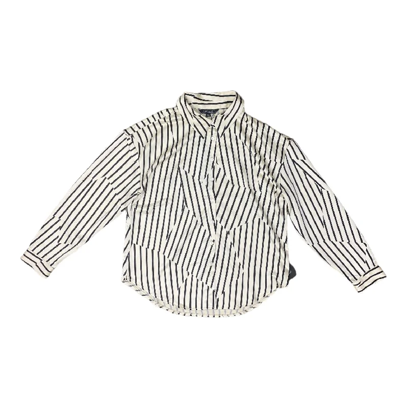 Striped Pattern Blouse Long Sleeve Charlie B, Size L