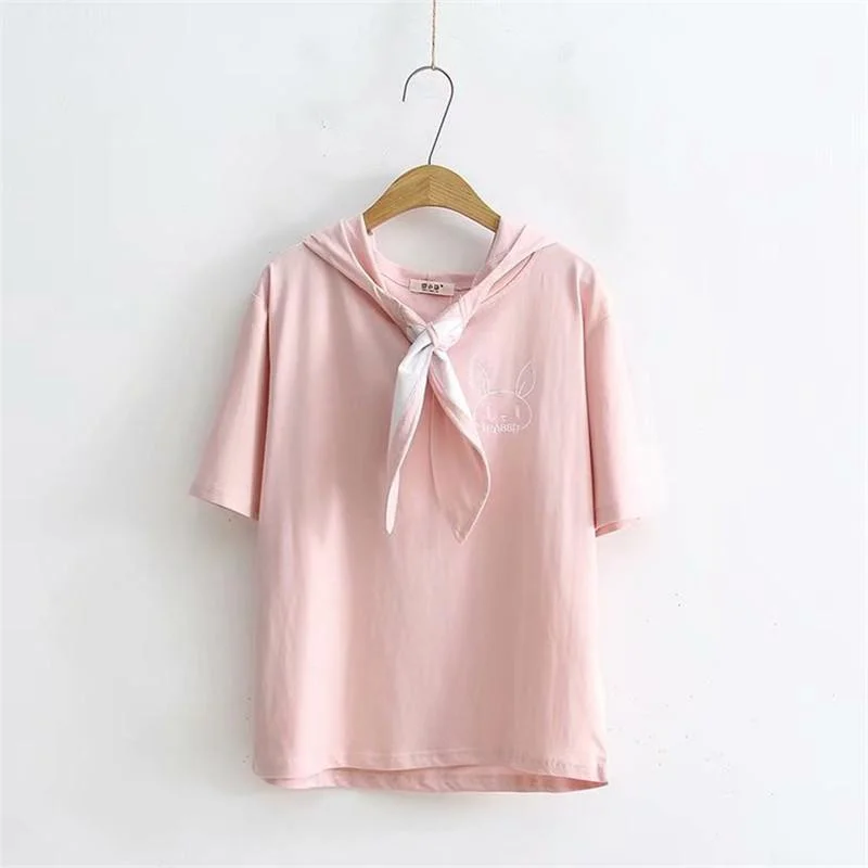 Women's Sweet Pure Color Sailor Collar Shirts