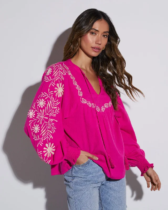 Desert Hideaway Embroidered Blouse