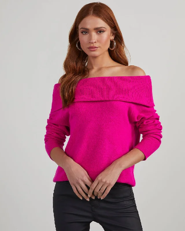 Maleah Off The Shoulder Knit Sweater