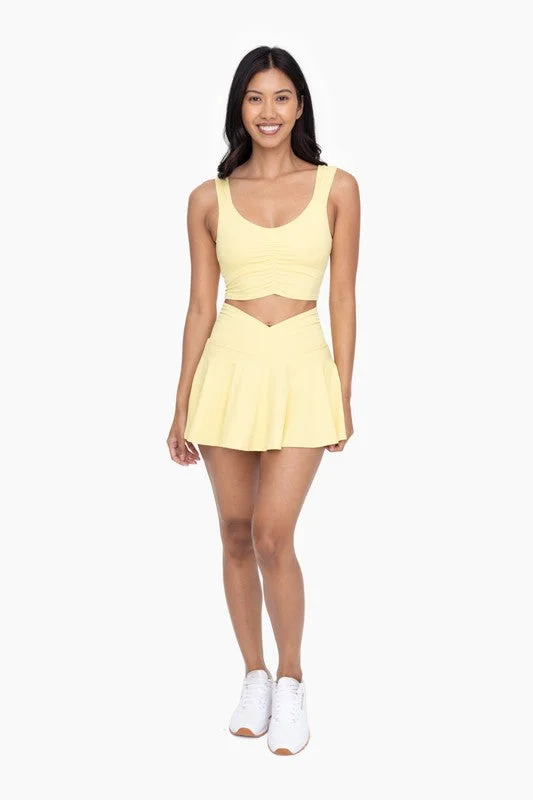 Mono B Ruched Lemon Tank Top