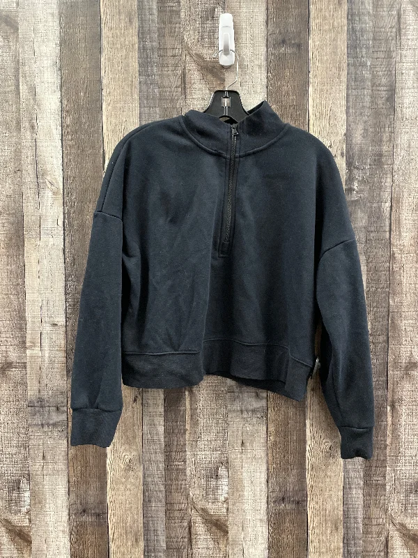 Athletic Sweatshirt Crewneck By Fabletics In Black, Size: M