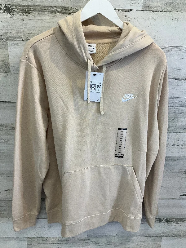 Athletic Sweatshirt Hoodie By Nike Apparel In Tan, Size: Xxl