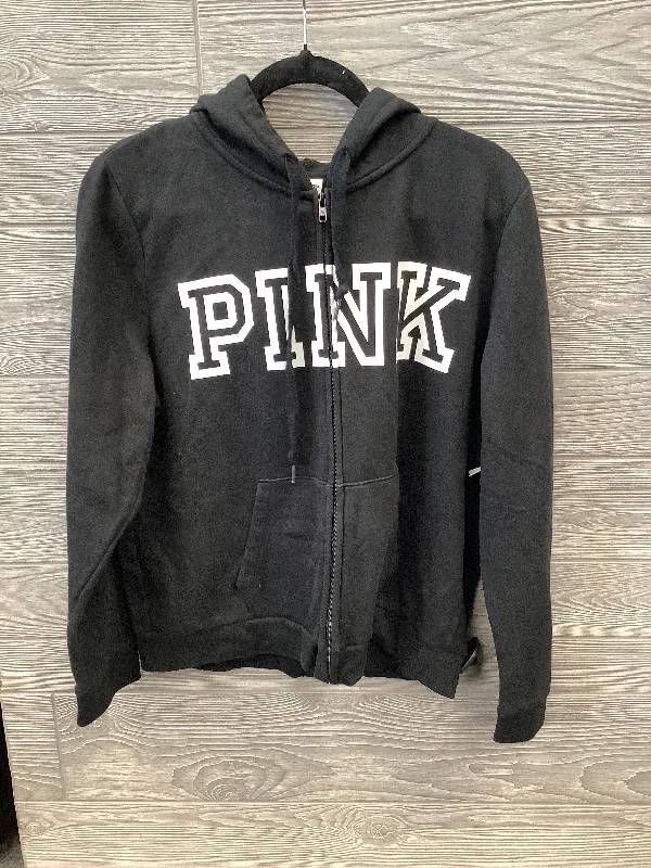 Athletic Sweatshirt Hoodie By Pink In Black, Size: Xl