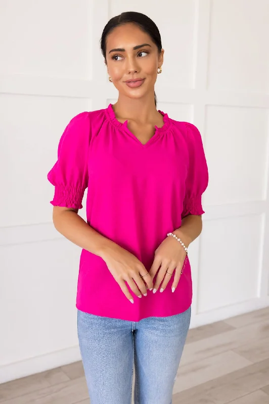 Back In Business Ruffle Blouse