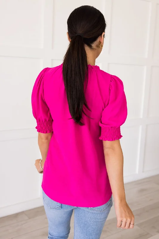 Back In Business Ruffle Blouse