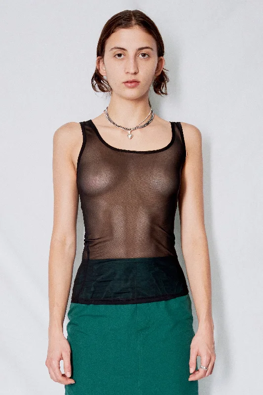 Black Mesh Asymmetric Tank