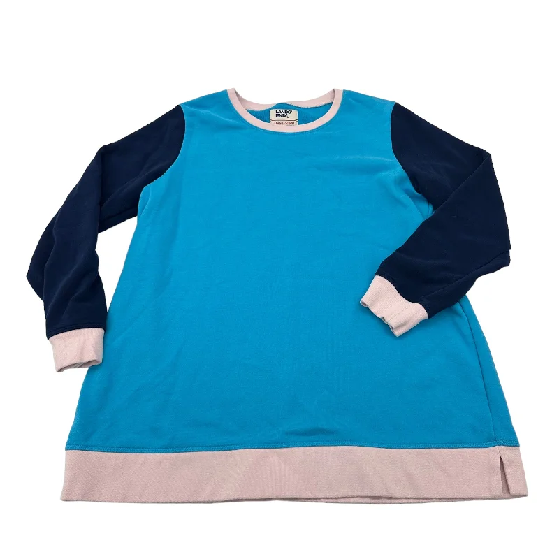 BLUE SWEATSHIRT CREWNECK by LANDS END Size:L