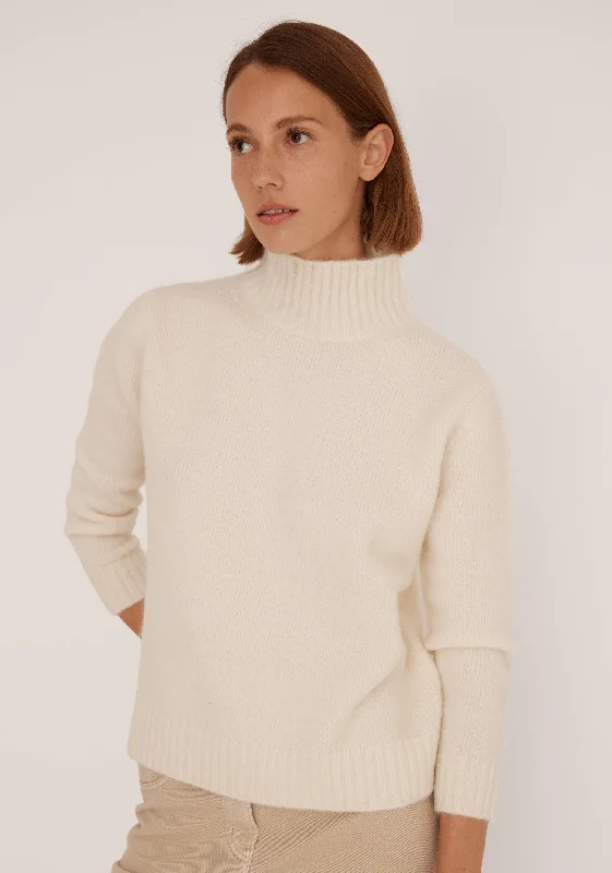 Callum High Neck Pullover_Cream