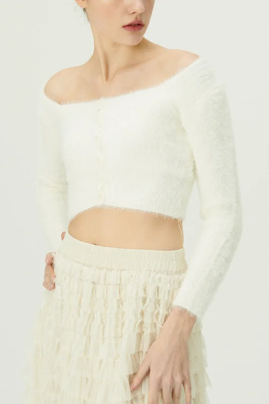 Carmen Fuzzy Crop Cardigan