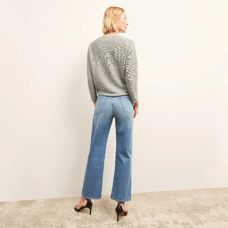 Chadwick Sweater - Flat Cotton Knit :: Gray Melange