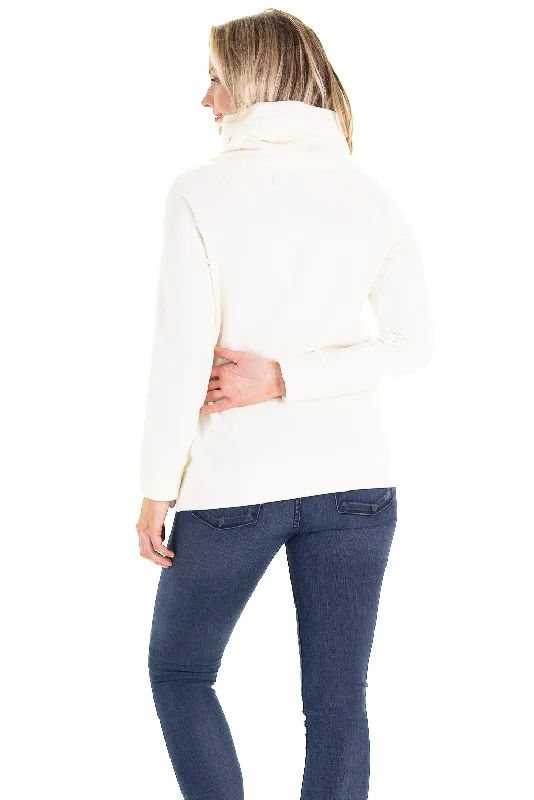 Finley Funnel Neck in Winter White