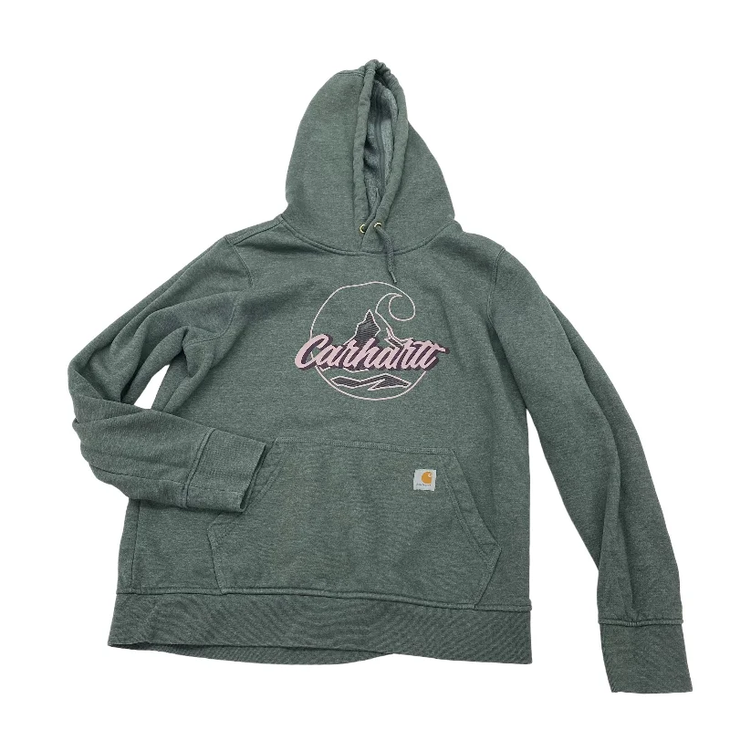 GREEN SWEATSHIRT HOODIE by CARHARTT Size:L