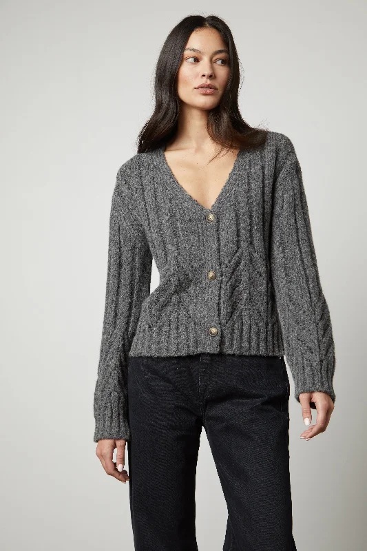 HAZEL ALPACA CABLE KNIT CARDIGAN