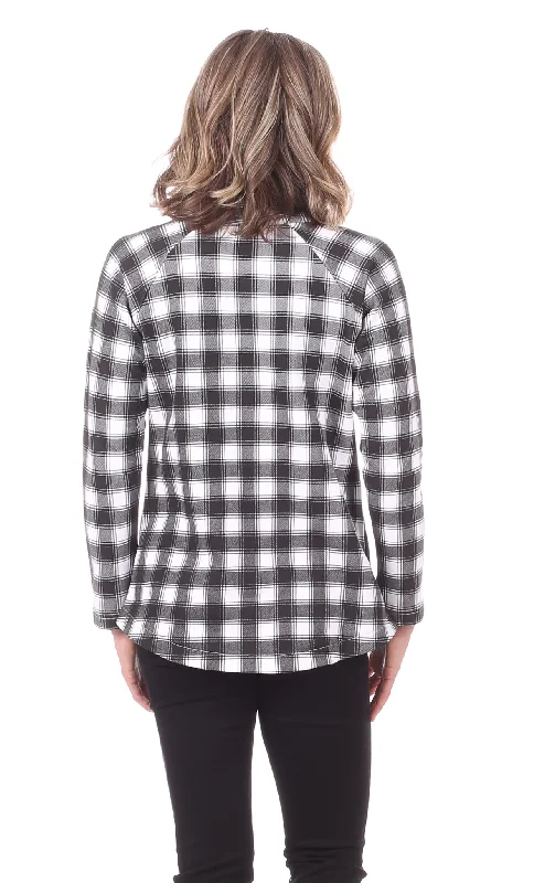 Lexington Sweatshirt in Black & White Plaid