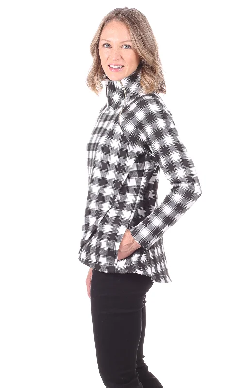 Lexington Sweatshirt in Black & White Plaid