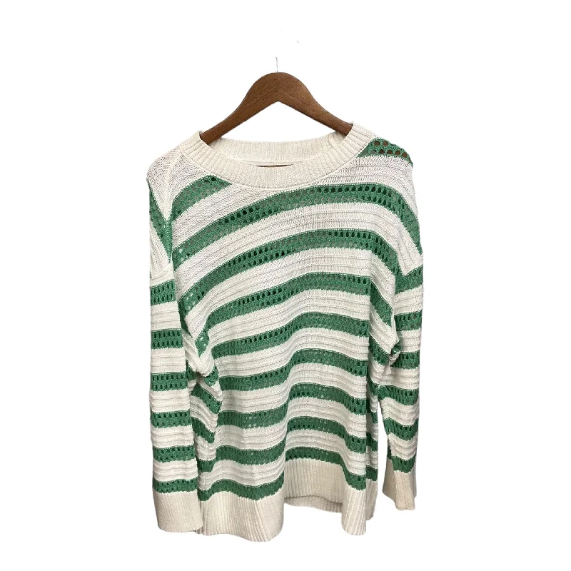 Sweater By Ava & Viv In Striped Pattern, Size: 1x