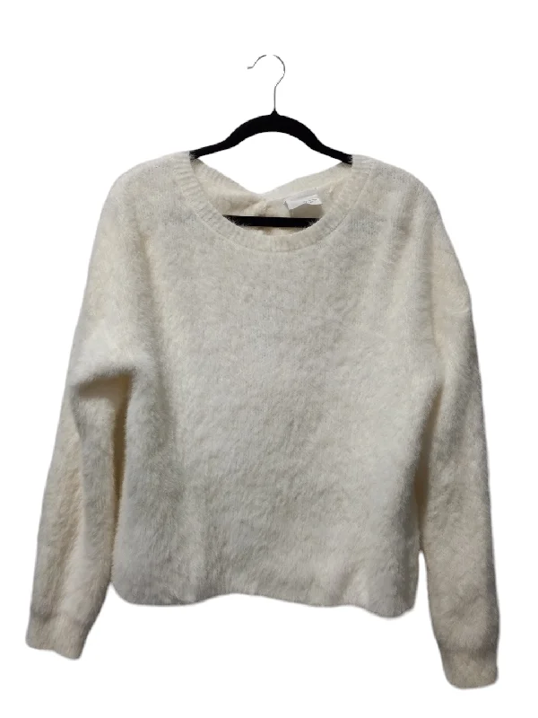 Sweater By Clothes Mentor In Cream, Size: L