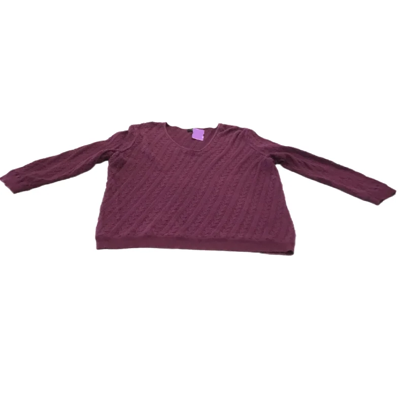 Sweater By Talbots In Magenta, Size: Xl