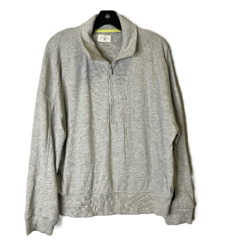 Sweatshirt Collar By Lou And Grey In Grey, Size: Xxl