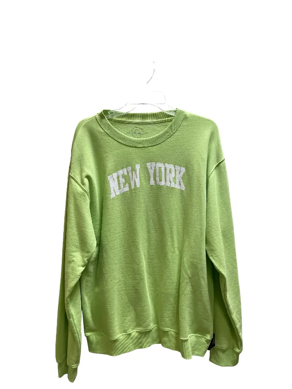 Sweatshirt Crewneck By Clothes Mentor In Green, Size: L