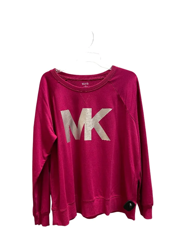 Sweatshirt Crewneck By Michael Kors In Pink, Size: Xl