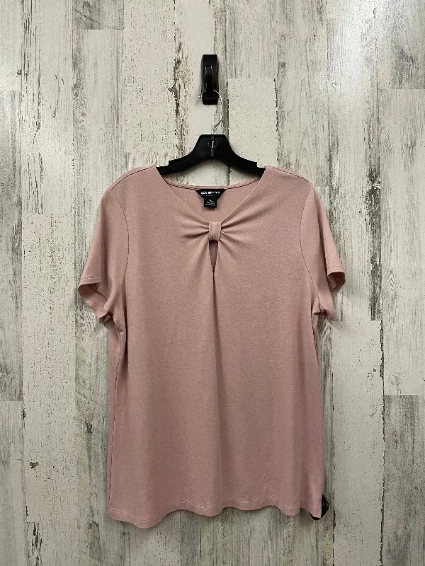 Top Short Sleeve By Liz Claiborne In Pink, Size: Xl