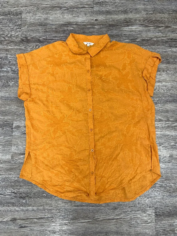 Top Short Sleeve By Splendid In Orange, Size: M