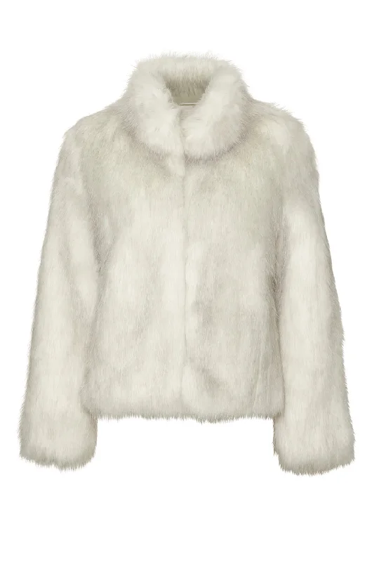 Fur Delish Jacket | Swiss White